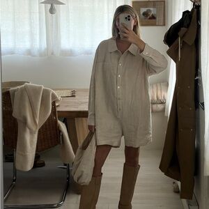 Boheme goods natural linen play suit S/M